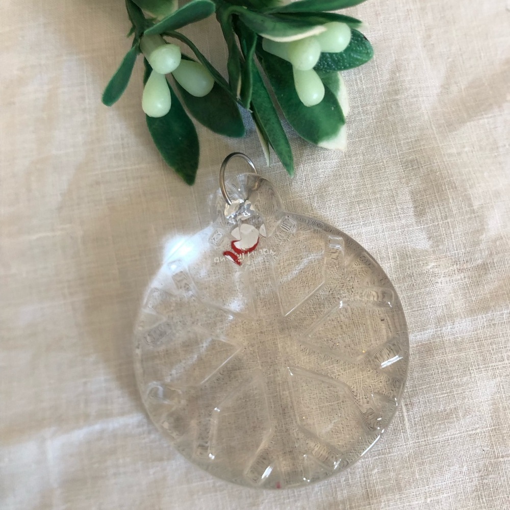 Vtg Iittala Glass Snowflake Ornament